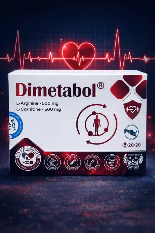 БАД Dimetabol 500 мг 30 капсул, детокс капсулы для очищения организма от токсинов — 1