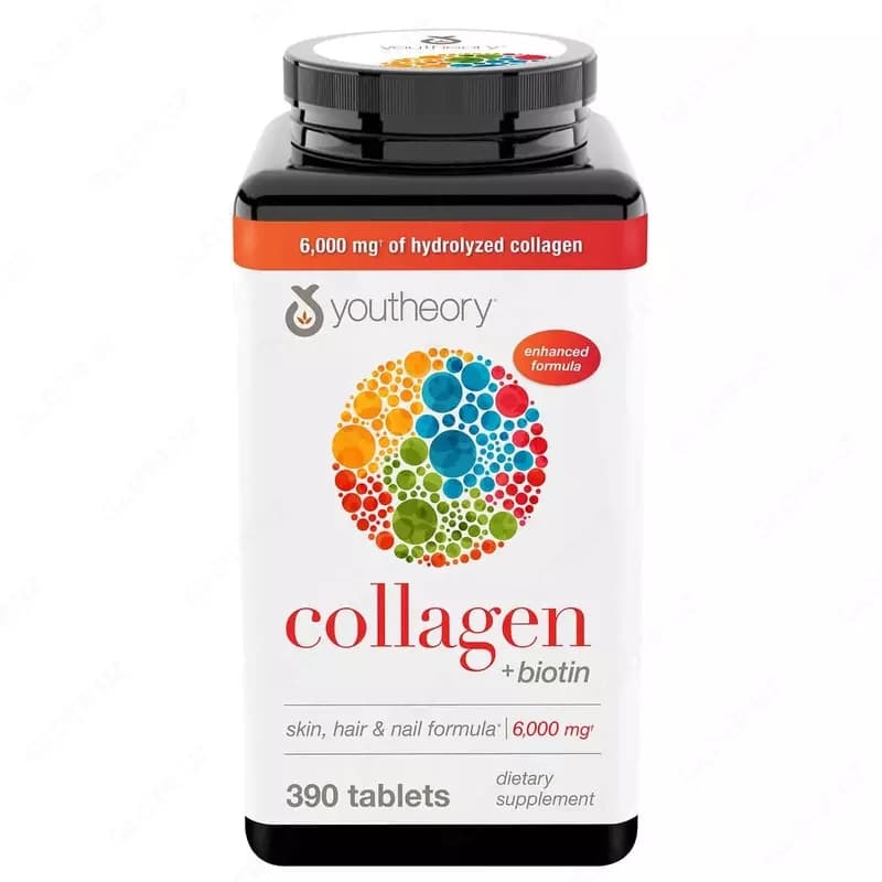 Collagen+biotin Youtheory - пищевая добавка, 390 таблеток — 1