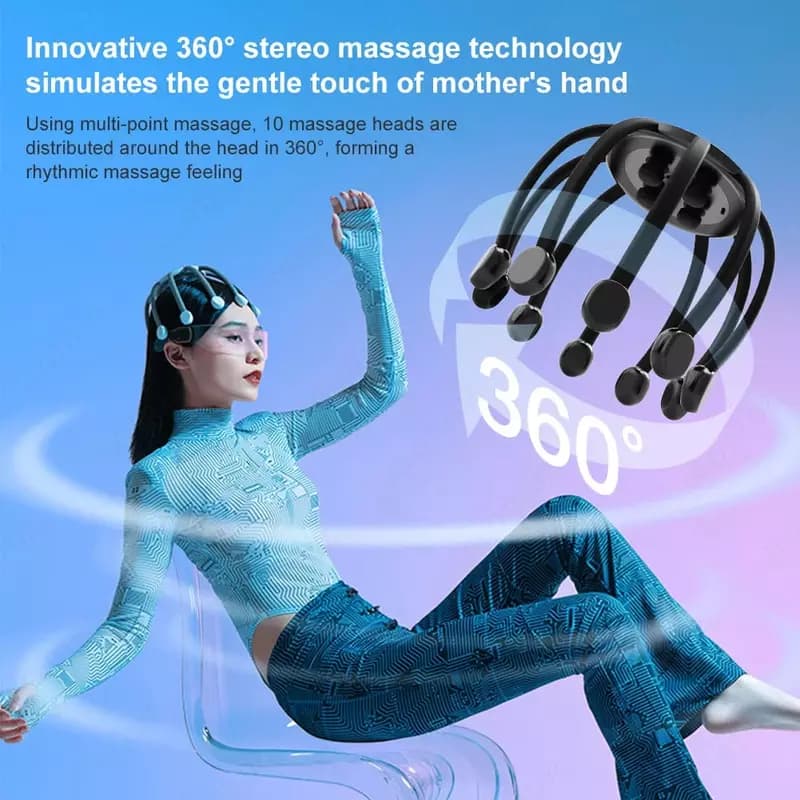 Электрический массажер ”Осьминог” для головы . — 2