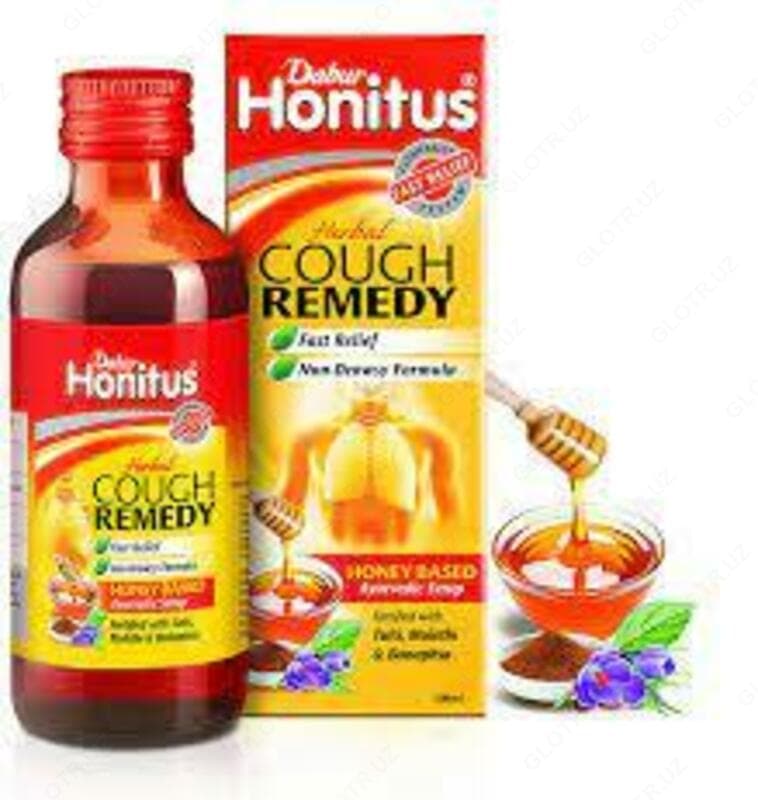 Хонитус сироп от кашля (Honitus Herbal Cough Remedy) Dabur, 100 мл — 1