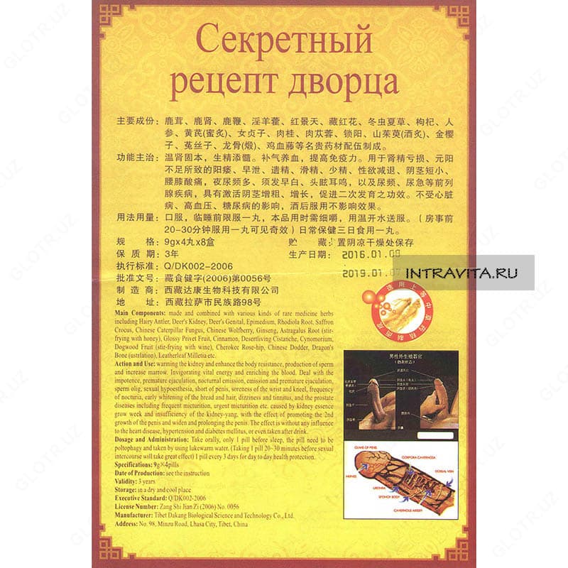 Препарат Секретный рецепт дворца — 3