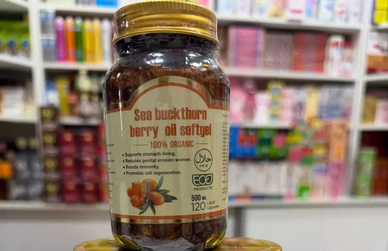 Облепиховое масло в капсулах "Sea buck thorn berry oil softgel" (120 шт.) — 1