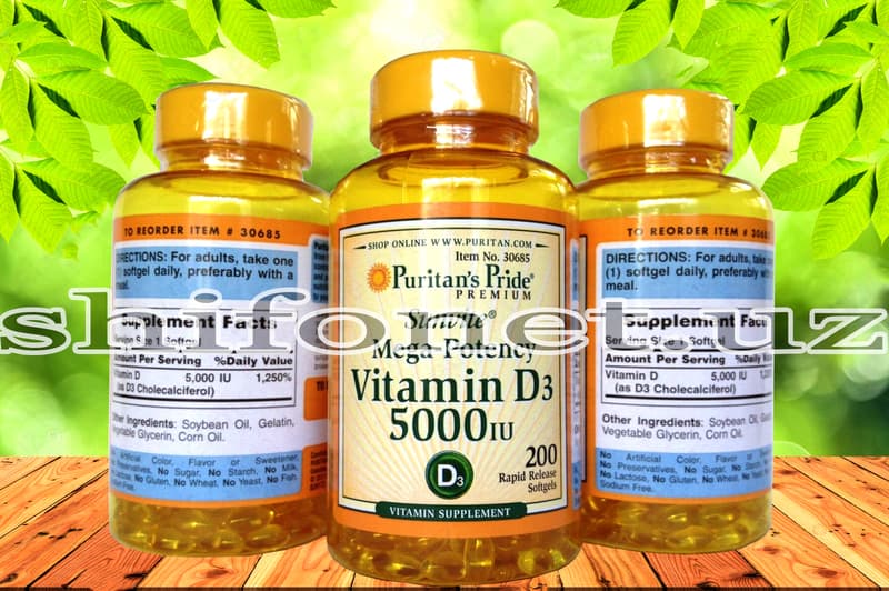 Витамины Д 3 Puritan's pride sun vita mega-potency vitamin d3 5000 iu — 2