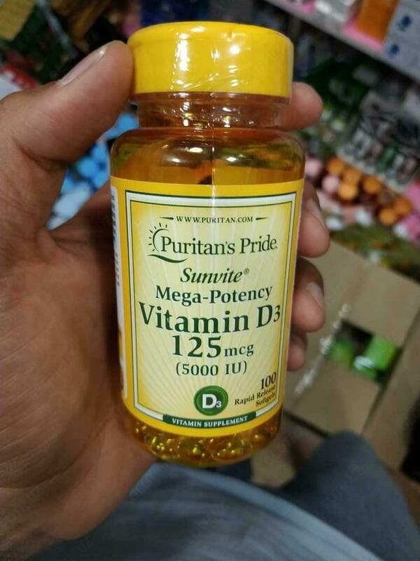 Витамины Д 3 Puritan's pride sun vita mega-potency vitamin d3 5000 iu — 3