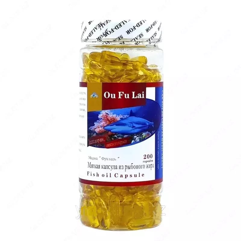 Рыбий жир в капсулах ”Фукань” Ou Fu Lai — 1