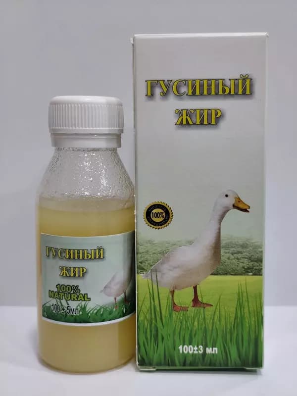Гусиный жир 100 мл, натуральный, топленный, лечебный, для суставов, кожи и лёгких — 6
