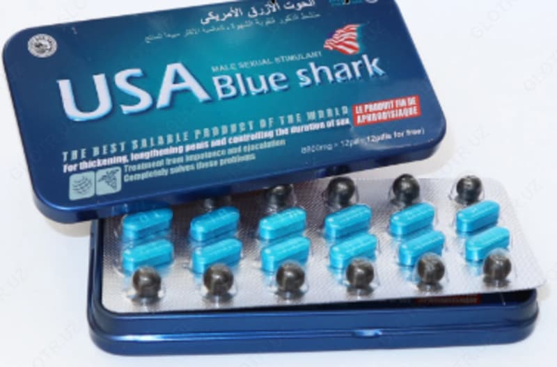Мужской долгоиграющий и возбуждающий препарат для потенции USA Blue Shark - Голубая акула (12 таблеток) — 3