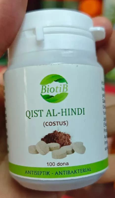 Капсулы "BiotiB" Кыст-Аль-Хинди (Costus) укрепляющие 100 шт. (Индия) — 1