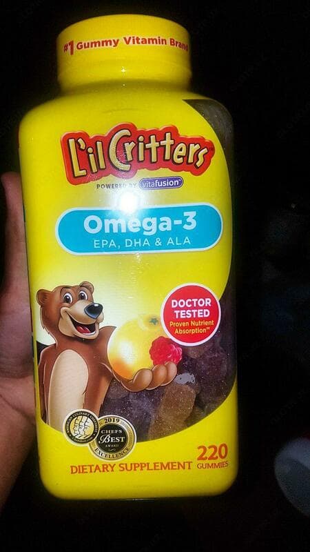 Витамины ”L'il Critters, Омега-3, со вкусом малины и лимонада” — 2