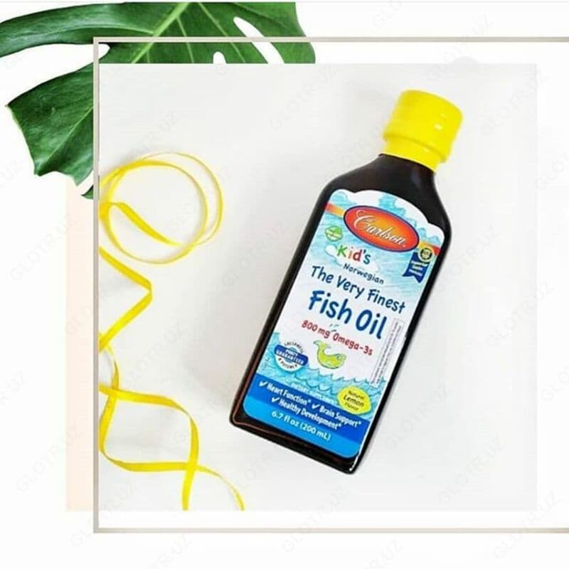 Детский рыбий жир со вкусом лимона Carlson for kids fish oil (200 мл.) — 1