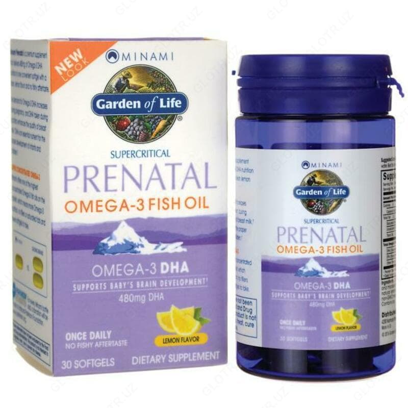 Витамины ”Minami Nutrition, Supercritical Prenatal, рыбий жир омега-3 со вкусом лимона” — 1
