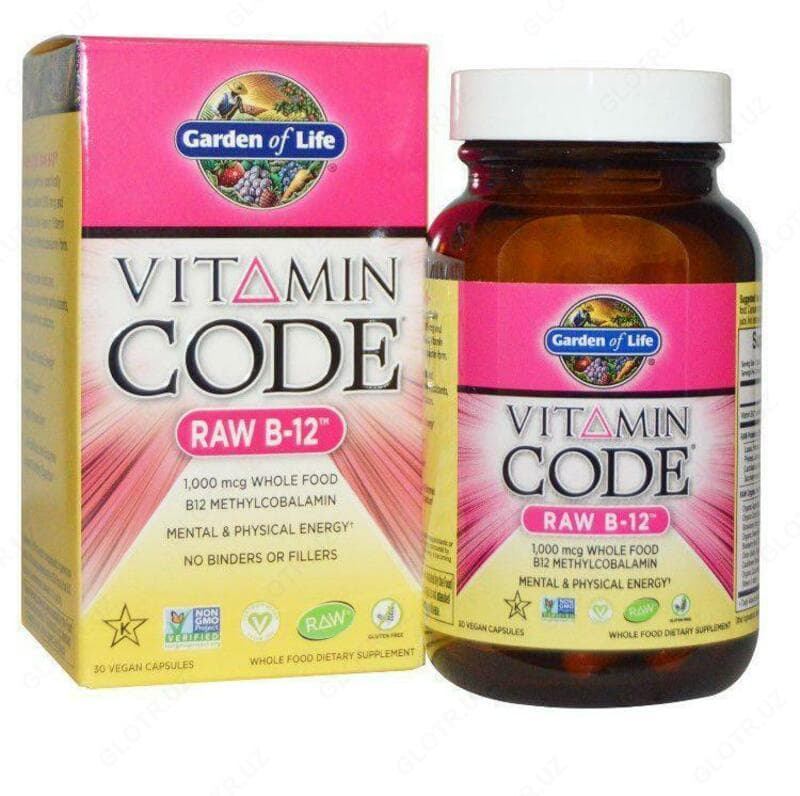 Витамины ”Garden of Life, Vitamin Code, RAW B-12, 30 Vegan Capsules” — 2