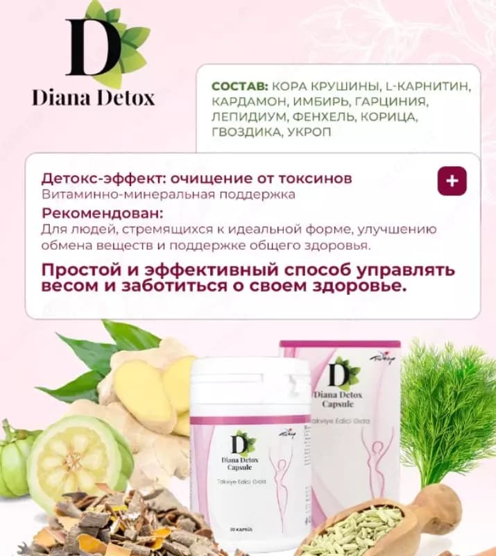 Капсулы для похудения Diana Detox — 3