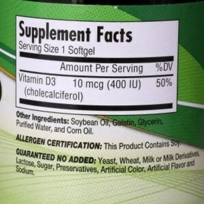 Витамины Д Nature's Measure Vitamin D 400 IU — 3