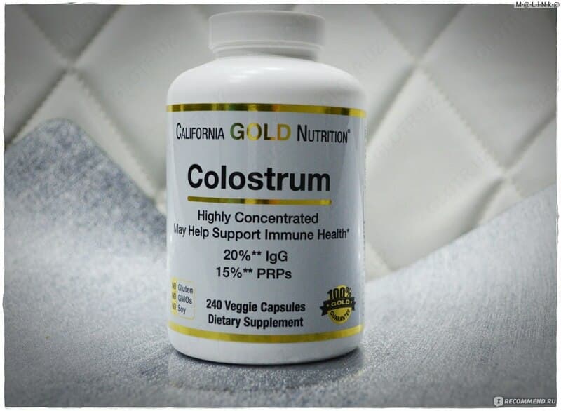 Витамины ”California Gold Nutrition, Концентрированное молозиво в порошке” — 2