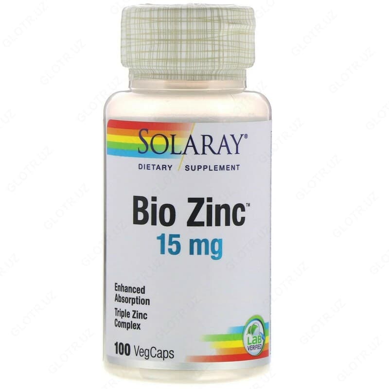 Витамины ”Solaray, Bio Zinc, 15 мг” — 1