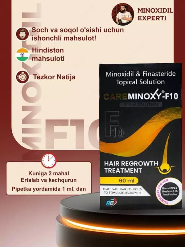 CareMinoxy-F10 Minoxidil & Finasteride Topical Solution — 1
