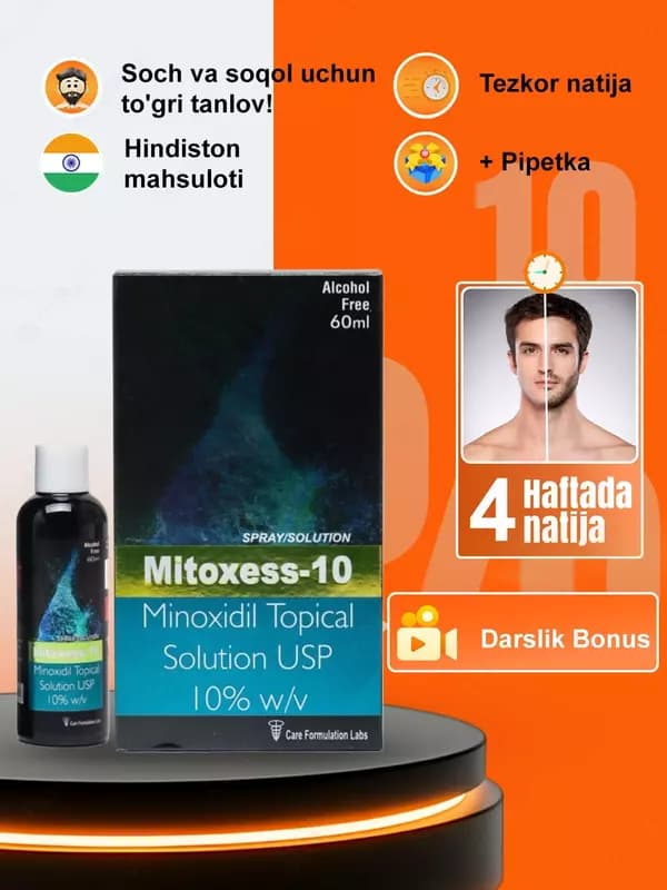 Mitoxess-10 Minoxidil Topical Solution 10% — 3