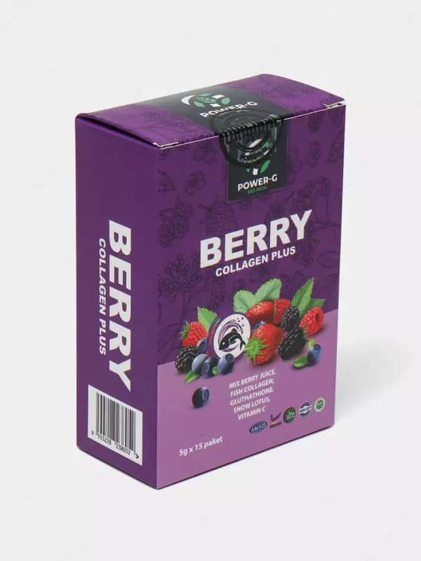 Напиток (комплекс на основе рыбного коллагена) ”POWER-G” Berry Collagen Plus ( 15 пакетиков) — 1