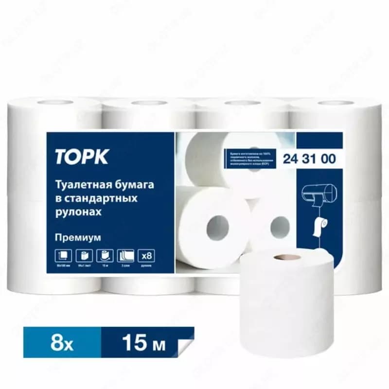 Tork туалетная бумага в стандартных рулонах, 8рулонов, 3сл — 1