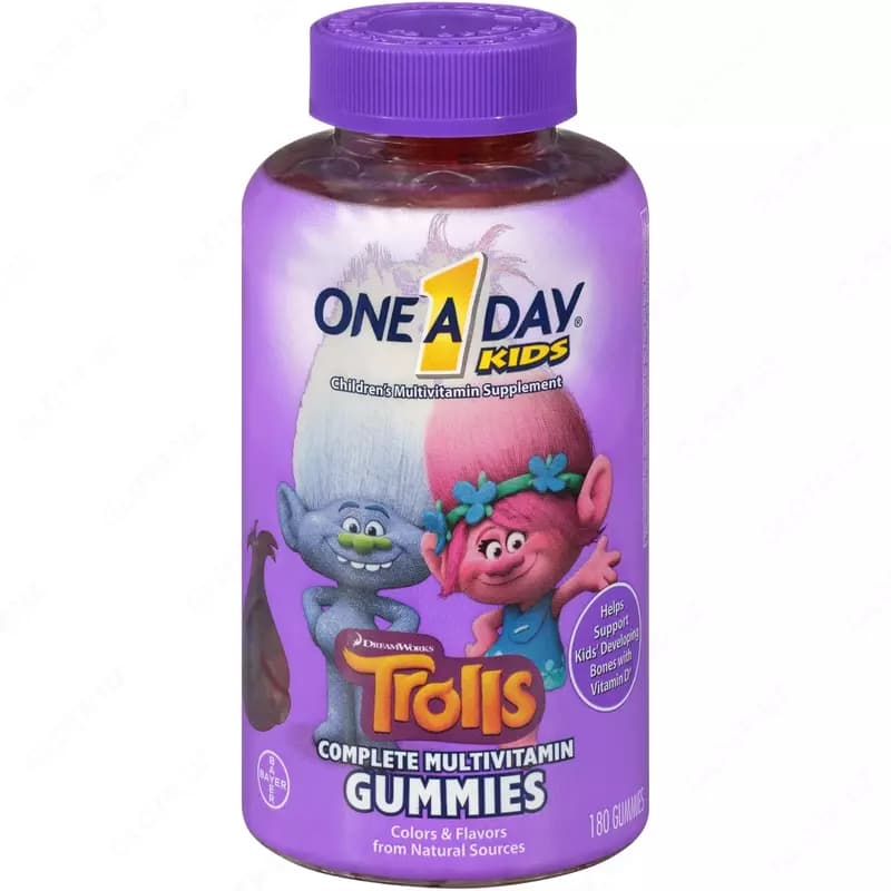 Детские витамины One A Day Kids Trolls 180 мармеладок, прямиком из США! — 2