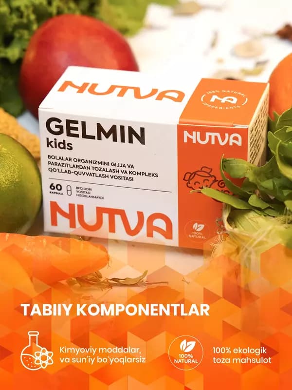 Nutva Gelmin Kids - поддержка детского организма от глистов и паразитов — 7