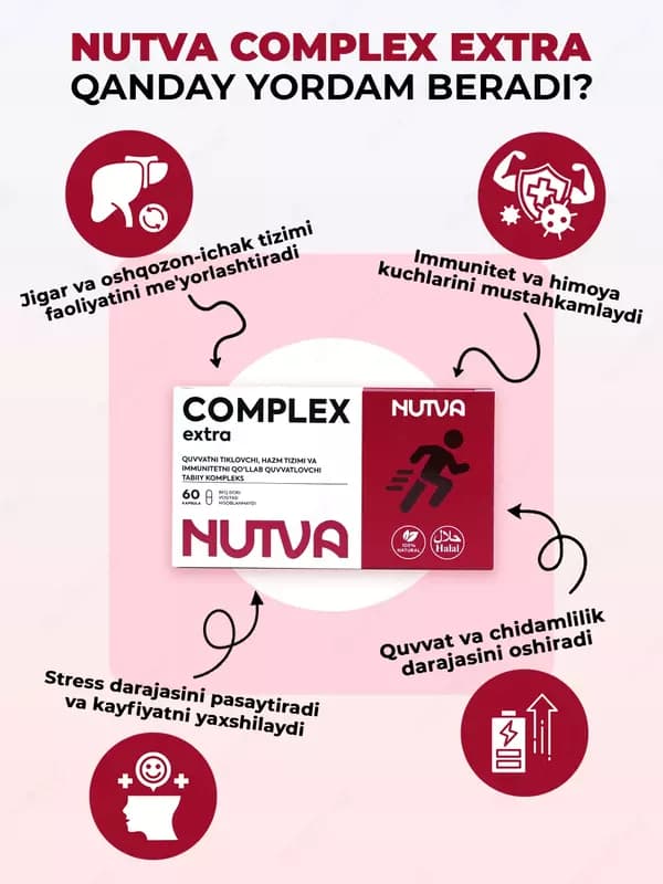 Nutva Complex EXTRA —энергия, пищеварение и укрепление иммунитета/ Нутва Экстра — 3