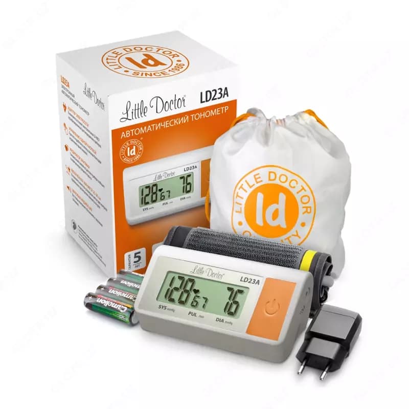 Тонометр (электронный) "Little Doctor" LD-23А, 25-36 см, батарейки 4х1.5В (тип АА), сетевой адаптер — 3