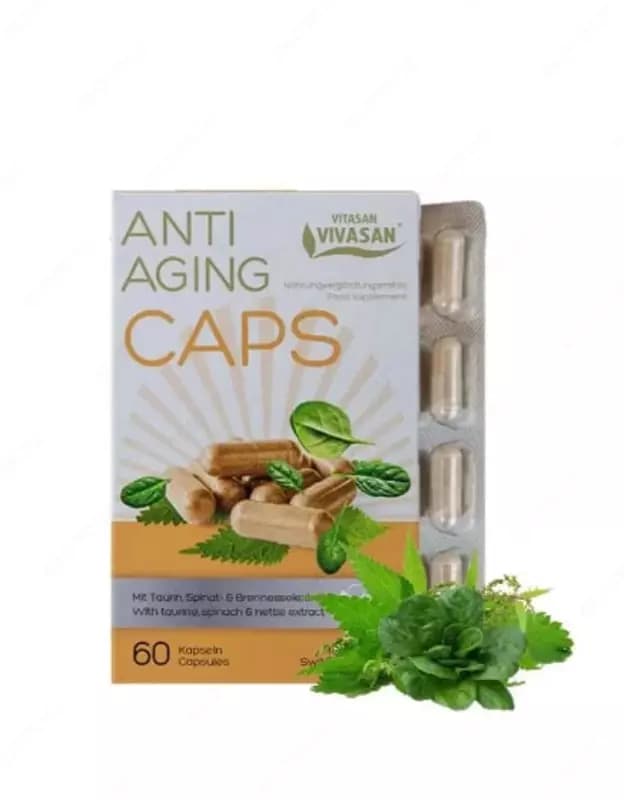 Капсулы против старения (антиоксиданты плюс витамины) / Antiaging caps Vivasan, Швейцария — 2