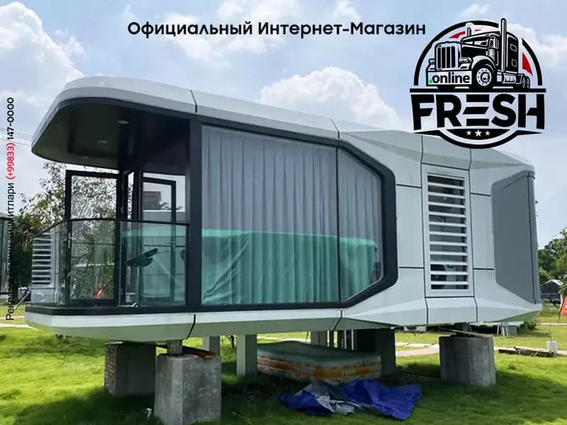 Модульный дом Space Capsule House E6 с 1 спальней, ванной и балконом площадью 27,2 м² — 3