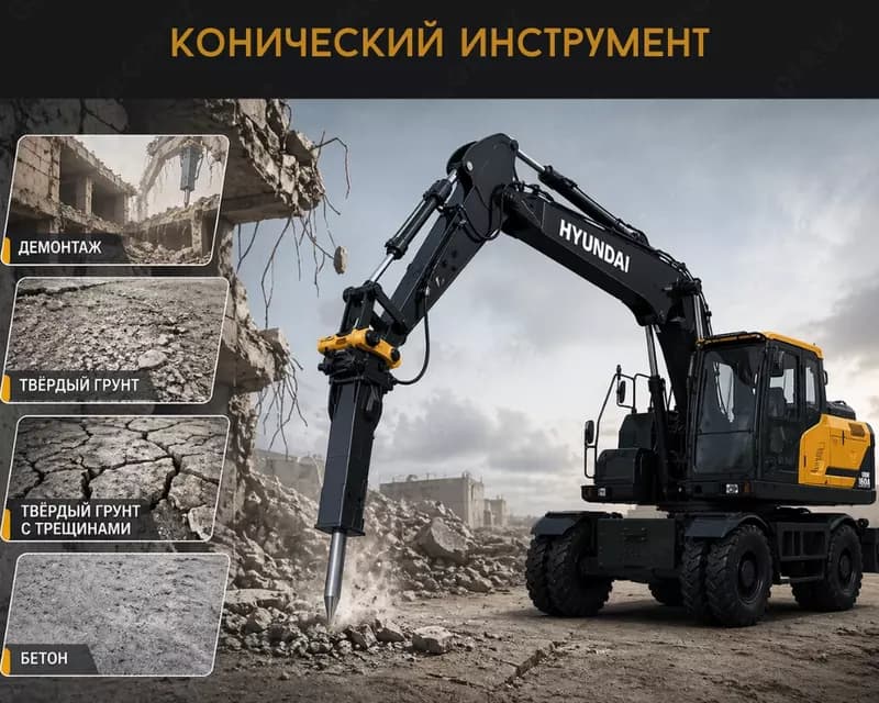Гидравлический отбойный молот Hyundai HRB140 версия EAGB — 2
