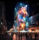 Прозрачный LED экран (медиафасад)