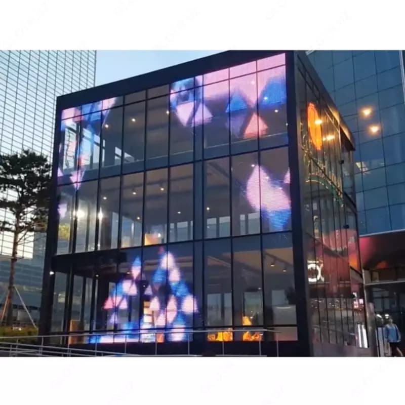 Прозрачный LED экран (медиафасад) — 2