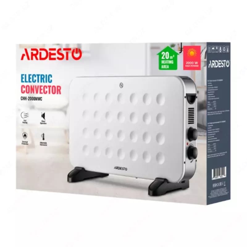 Конвектор электрический Ardesto CHH-2000MWC 2000 Вт, 20 м2, открытый нагрев. элемент, IP20, мех. уп — 3