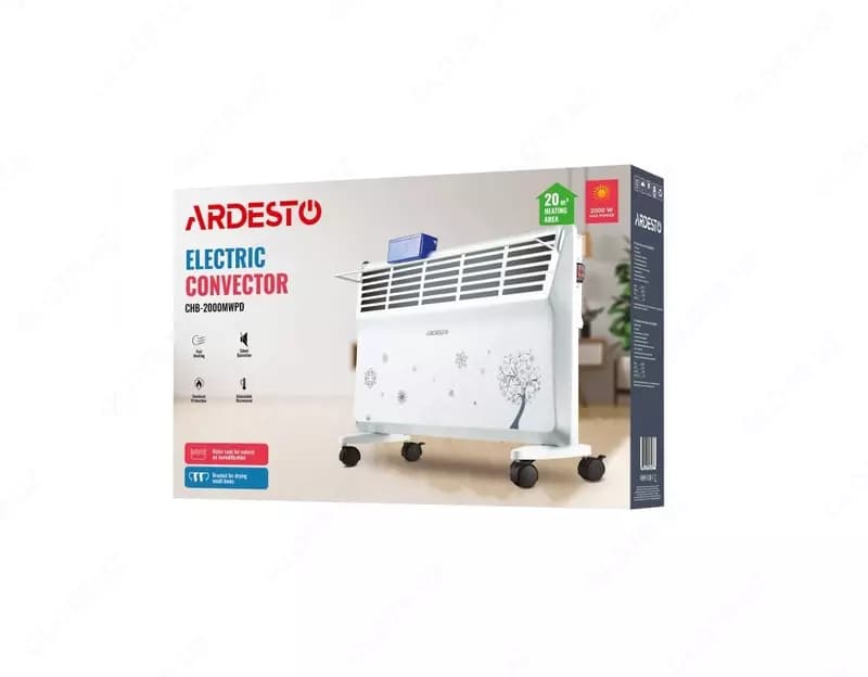 Конвектор ARDESTO, 20м2, 2000Вт, мех. упр-ние, открытый нагрев. элемент, сушка, белый — 4