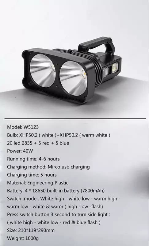 Фонарь кемпинговый светодиодный переносной X-BALOG BL-W5123 черный — 3