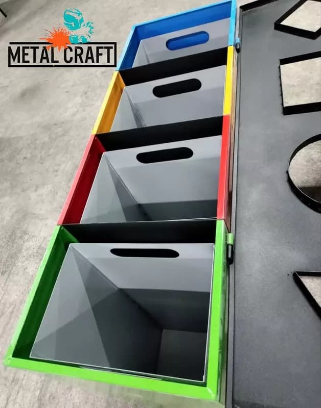 Урна для раздельного сбора мусора (цветная) "Metalcraft" 1200х800х400 мм, 4 секции — 2