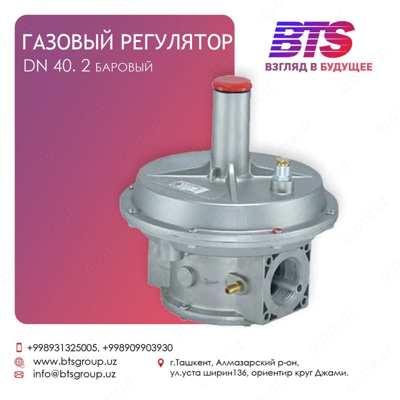 Регулятор газа (рудуктор) dn 40 входное давление: 2 бар выходное давление: 90-200 мбар — 1