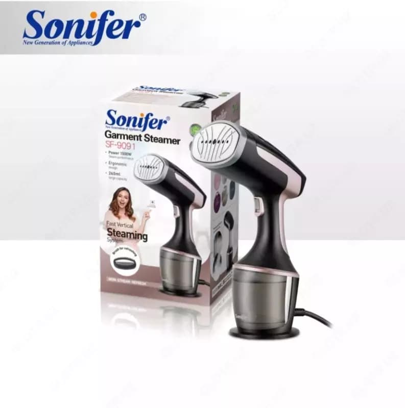 Паровой утюг-отпариватель (ручной) ”Sonifer” SF-9091, 1500W (Черный/сиреневый) — 2