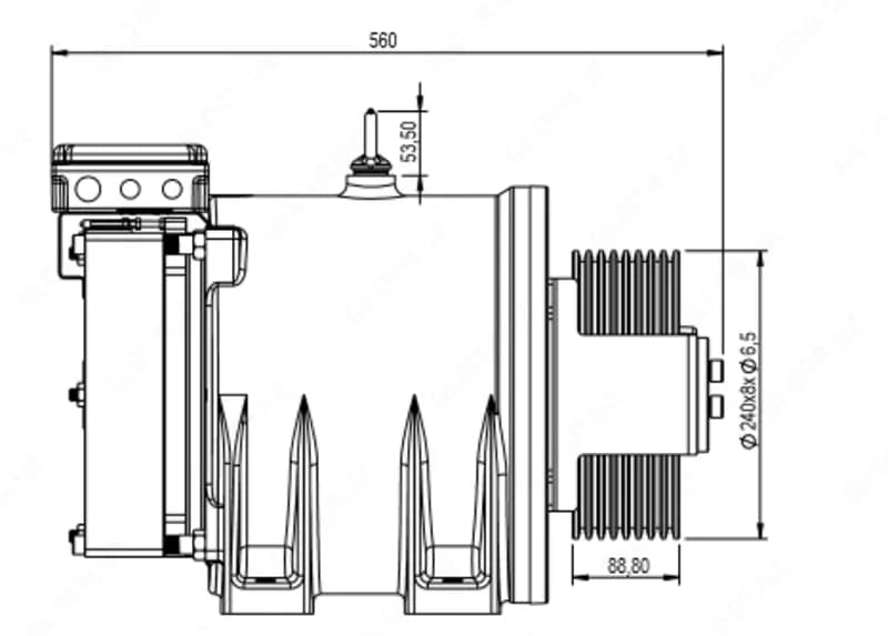 Мотор лифта VOLPI MRL3 6,1 кВт — 3