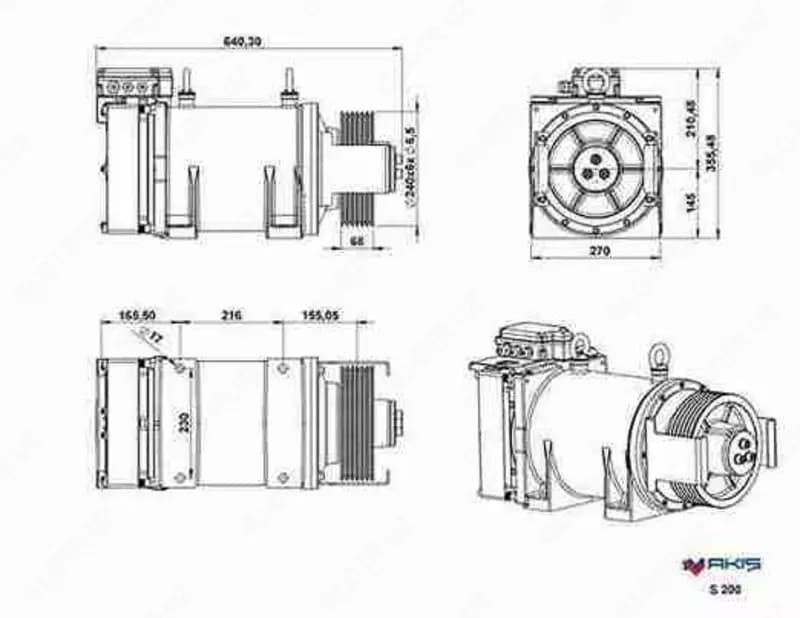 Мотор лифта VOLPI MRL3 6,1 кВт — 4