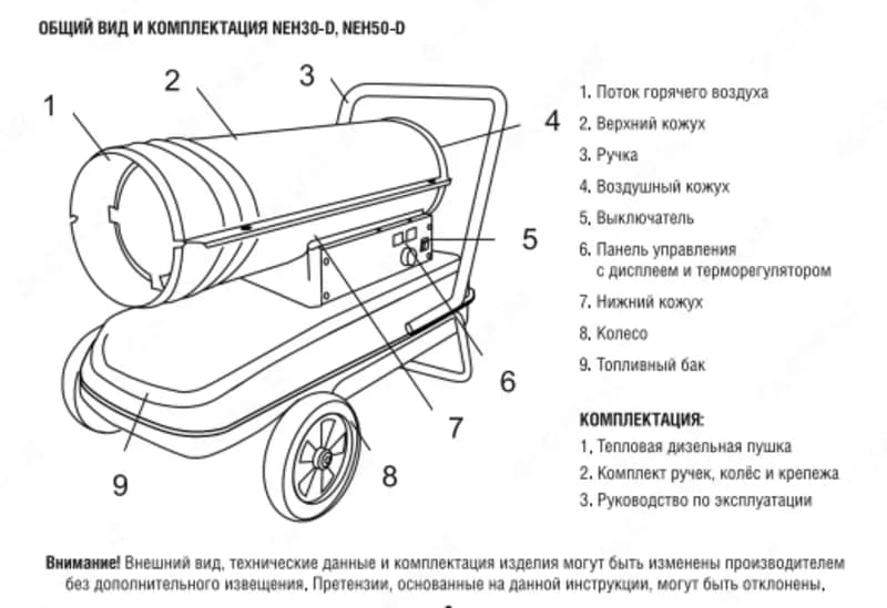 Дизельная тепловая пушка NUMBER ONE NEH30-D PROfessional — 4