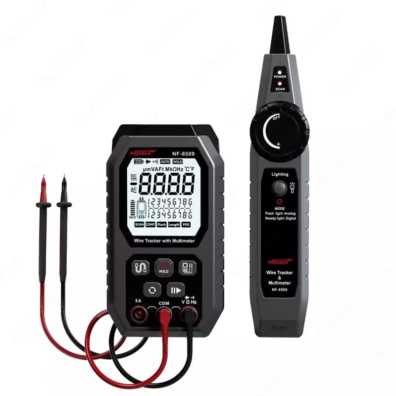 Noyafa NF-8509 Многофункциональный цифровой мультиметр и трассировщик проводов для электромеханических испытаний и сетевых кабелей — 3