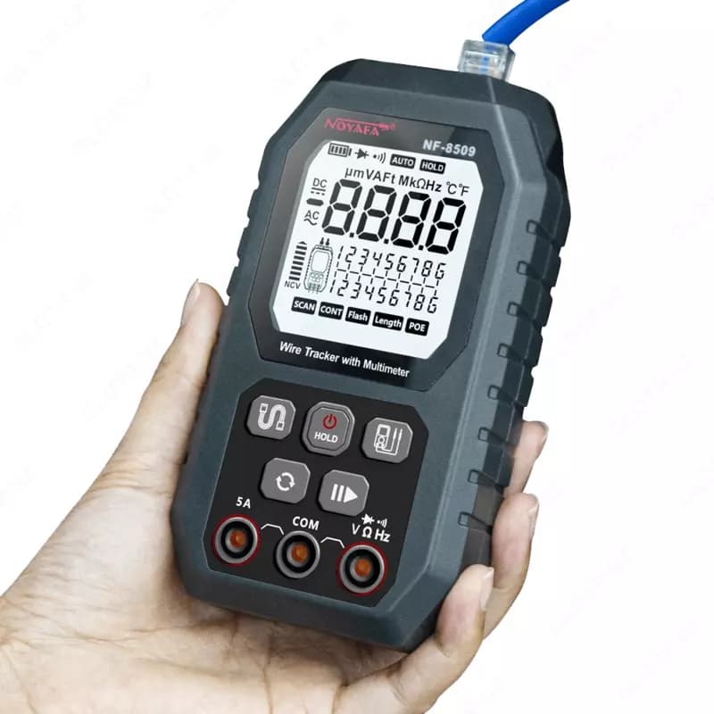 Noyafa NF-8509 Многофункциональный цифровой мультиметр и трассировщик проводов для электромеханических испытаний и сетевых кабелей — 4