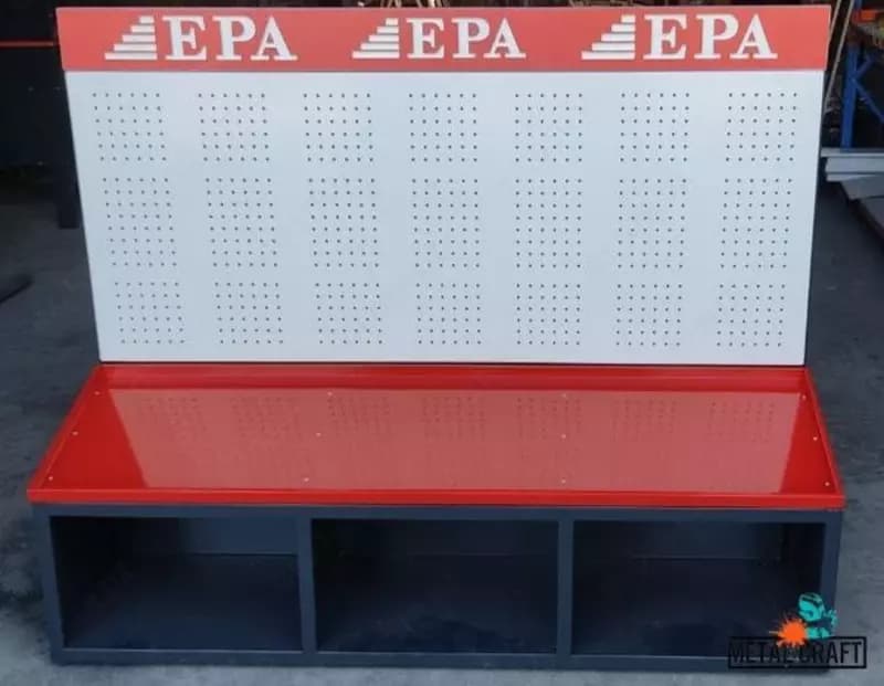 Металлический торговый стеллаж (перфорированный) "Metalcraft" EPA — 1