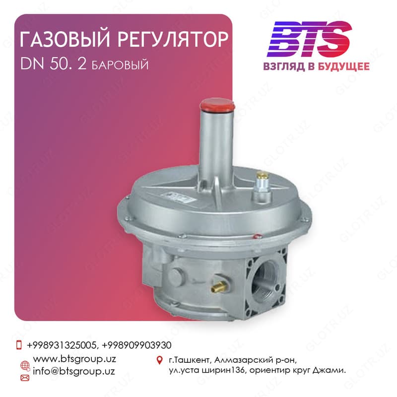 Регулятор газа (рудуктор) dn 50 входное давление: 1-2 бар выходное давление: 55-110 мбар — 1