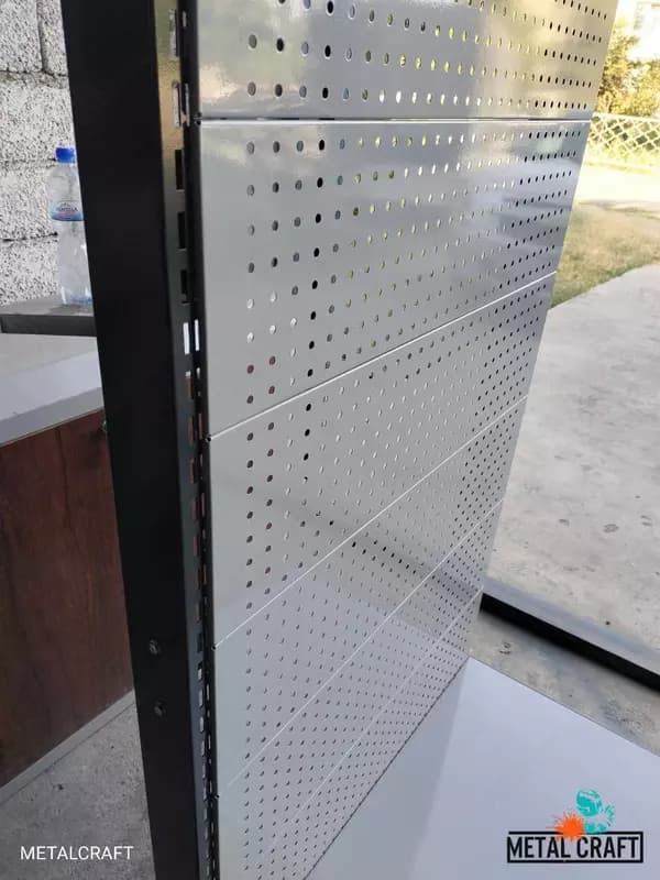 Металлический торговый стеллаж (перфорированный) "Metalcraft" от 1 до 5 полок — 2