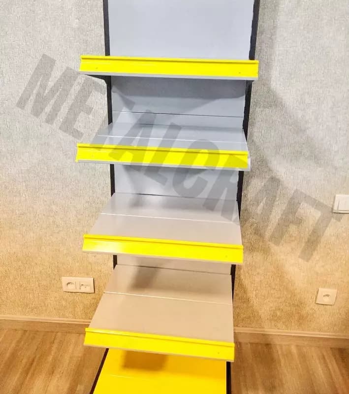 Металлический торговый стеллаж (перфорированный) "Metalcraft" от 1 до 5 полок — 4