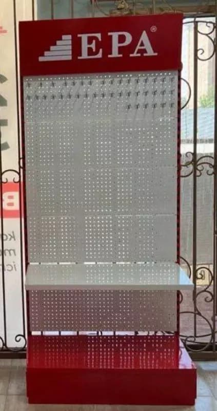 Металлический торговый стеллаж (перфорированный) "Metalcraft" от 1 до 5 полок — 5