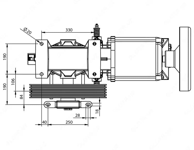 Лифтовый двигатель AKIS VF3X 7,5 kW — 4